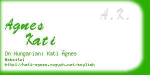 agnes kati business card