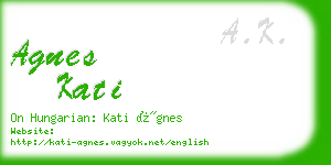 agnes kati business card